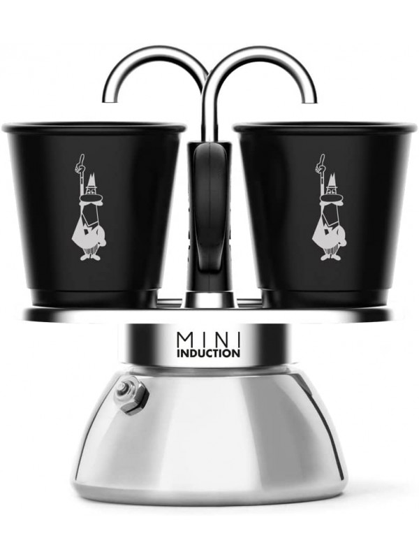 CAFETERA 2 TAZAS MINI EXPRESS EXCLUSIVE INDUCTION + 2 BICCHIERINI BL
